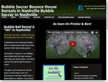 Tablet Screenshot of nashvillebubbleball.com